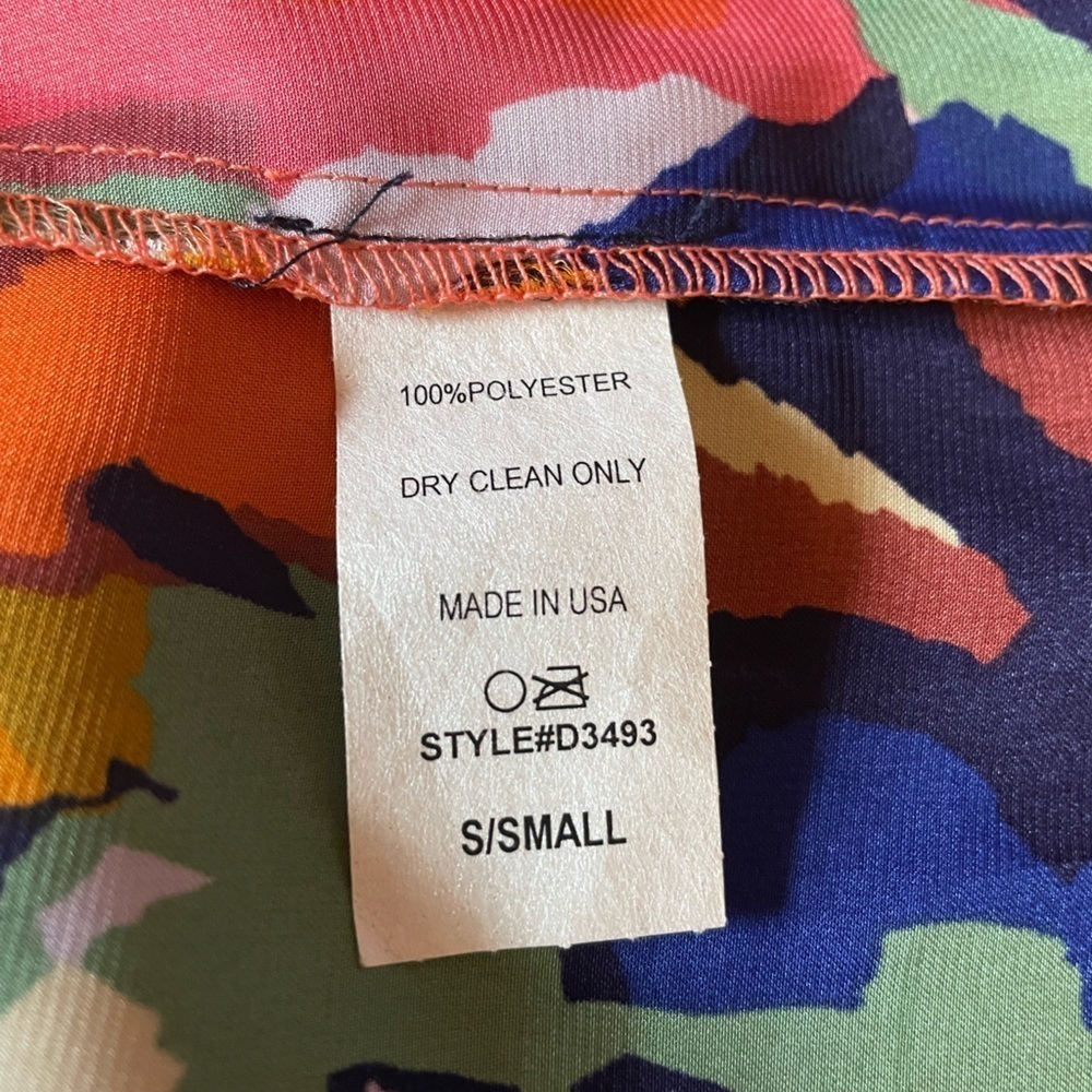 Glam bold colors, abstract pattern dress - Picture 3 of 4